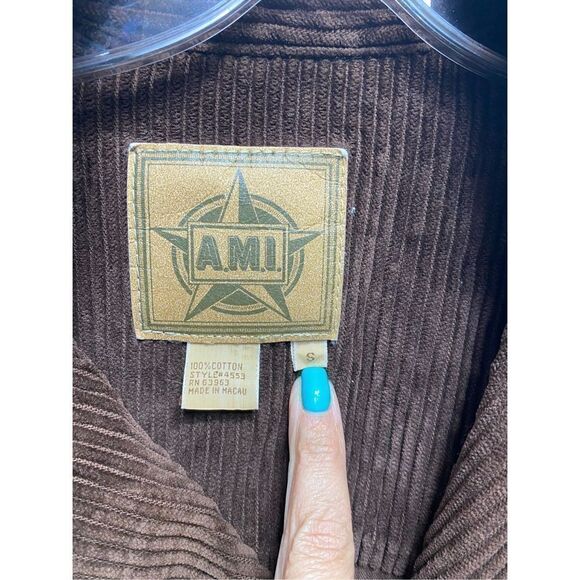 A.M.I. Women's Brown color military Style
Corduroy Jacket Shacket Size S - Picture 4 of 7